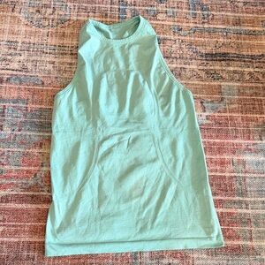 Lululemon Sleeveless High Neck Mint Green Athletic Tank - 6